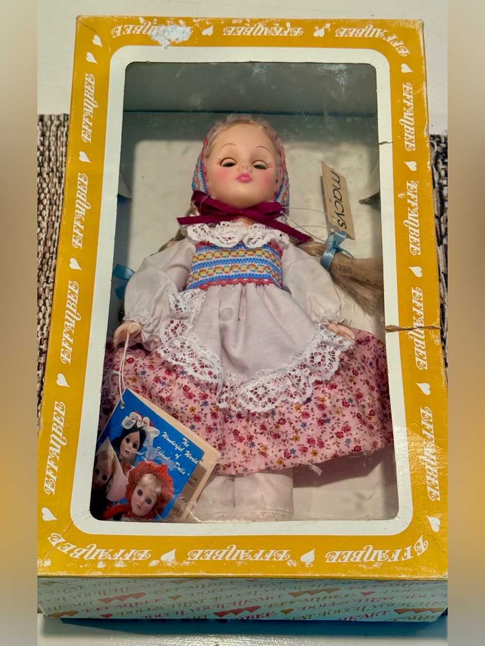 Vintage 1976 Effanbee "Heidi" 11" Vinyl Doll #1191 – In Original Box with Tags